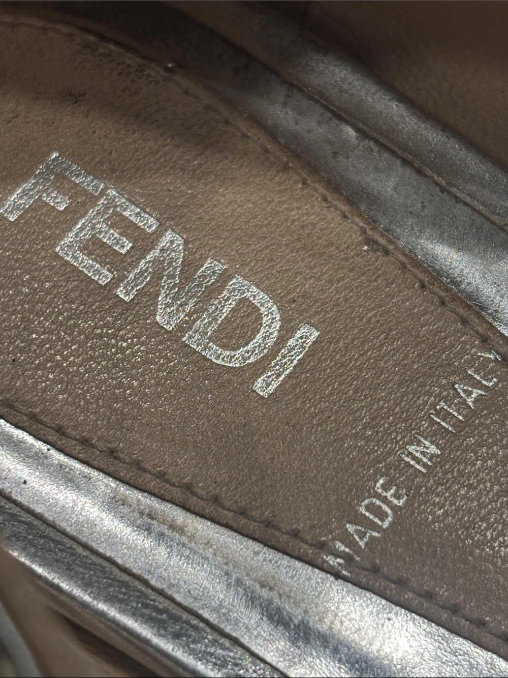 Fendi Leather Pattern Ballet Flats - Picture 5 of 6